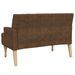 Banc avec coussins marron 113x64,5x75,5 cm similicuir daim - Photo n°5