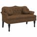 Banc avec coussins marron 120,5x65x75 cm similicuir daim - Photo n°1