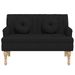 Banc avec coussins noir 113x64,5x75,5 cm tissu - Photo n°3