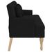 Banc avec coussins noir 113x64,5x75,5 cm tissu - Photo n°4