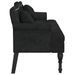 Banc avec coussins noir 120,5x65x75 cm velours - Photo n°4