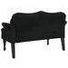 Banc avec coussins noir 120,5x65x75 cm velours - Photo n°5