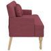 Banc avec coussins rouge bordeaux 113x64,5x75,5 cm tissu - Photo n°4