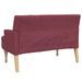 Banc avec coussins rouge bordeaux 113x64,5x75,5 cm tissu - Photo n°5