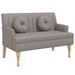 Banc avec coussins taupe 113x64,5x75,5 cm tissu - Photo n°2