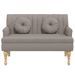 Banc avec coussins taupe 113x64,5x75,5 cm tissu - Photo n°3