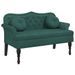 Banc avec coussins vert foncé 120,5x65x75 cm velours - Photo n°2