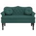 Banc avec coussins vert foncé 120,5x65x75 cm velours - Photo n°3