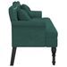 Banc avec coussins vert foncé 120,5x65x75 cm velours - Photo n°4