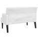 Banc avec dossier blanc 112x65,5x75 cm similicuir - Photo n°5