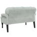 Banc avec dossier gris clair 119,5x64,5x75 cm velours - Photo n°5