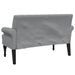 Banc avec dossier gris clair 120x62x75,5 cm tissu - Photo n°5