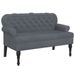 Banc avec dossier gris foncé 119,5x64,5x75 cm velours - Photo n°1