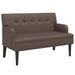 Banc avec dossier marron 112x65,5x75 cm similicuir - Photo n°1