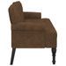 Banc avec dossier marron 119,5x64,5x75 cm similicuir daim - Photo n°4