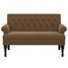 Banc avec dossier marron 120x62x75,5 cm similicuir daim - Photo n°3