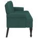 Banc avec dossier vert foncé 119,5x64,5x75 cm velours - Photo n°4