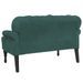 Banc avec dossier vert foncé 119,5x64,5x75 cm velours - Photo n°5