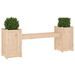 Banc avec jardinières 180x36x63 cm bois massif de pin - Photo n°3