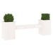 Banc avec jardinières blanc 184,5x39,5x56,5 cm bois massif pin - Photo n°3