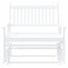 Banc balancelle blanc 118x70x104,5 cm bois massif de peuplier - Photo n°4