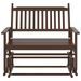 Banc balancelle marron 118x70x104,5 cm bois massif de peuplier - Photo n°4