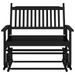 Banc balancelle noir 118x70x104,5 cm bois massif de peuplier - Photo n°4