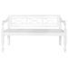 Banc Batavia 123 cm Bois d'acajou massif Blanc - Photo n°2