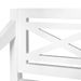 Banc Batavia 123 cm Bois d'acajou massif Blanc - Photo n°5