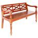 Banc Batavia 123 cm Bois d'acajou massif Marron foncé - Photo n°1