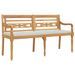 Banc Batavia avec coussin 150 cm Bois de teck massif - Photo n°1