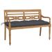 Banc Batavia avec coussin anthracite 120 cm Bois de teck massif 2 - Photo n°1
