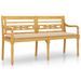 Banc Batavia avec coussin beige 150 cm Bois de teck massif - Photo n°2