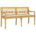 Banc Batavia avec coussin beige 150 cm Bois de teck massif - Photo n°3