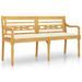 Banc Batavia avec coussin crème 150 cm Bois de teck massif - Photo n°1