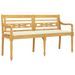 Banc Batavia avec coussin crème 150 cm Bois de teck massif - Photo n°3