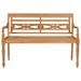 Banc Batavia avec coussin noir 120 cm Bois de teck massif 2 - Photo n°3