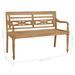 Banc Batavia avec coussin noir 120 cm Bois de teck massif 2 - Photo n°10