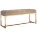 Banc Beige 110x36x45 cm Velours - Photo n°1