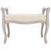 Banc beige 80x45x60 cm lin - Photo n°3