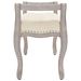 Banc beige 80x45x60 cm lin - Photo n°4