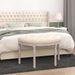 Banc beige 81,5x41x49 cm lin - Photo n°2