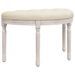 Banc beige 81,5x41x49 cm lin - Photo n°1