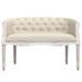 Banc beige 98x56x69 cm lin - Photo n°3