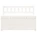 Banc Blanc 110x41x76,5 cm Bois de pin massif - Photo n°5