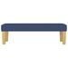 Banc Bleu 100x30x30 cm Tissu - Photo n°3