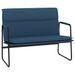 Banc Bleu 100x64x80 cm Tissu - Photo n°1