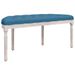 Banc Bleu 110,5x45x49 cm Velours - Photo n°5