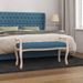 Banc Bleu 110x45x60 cm Velours - Photo n°2