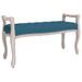 Banc Bleu 110x45x60 cm Velours - Photo n°1